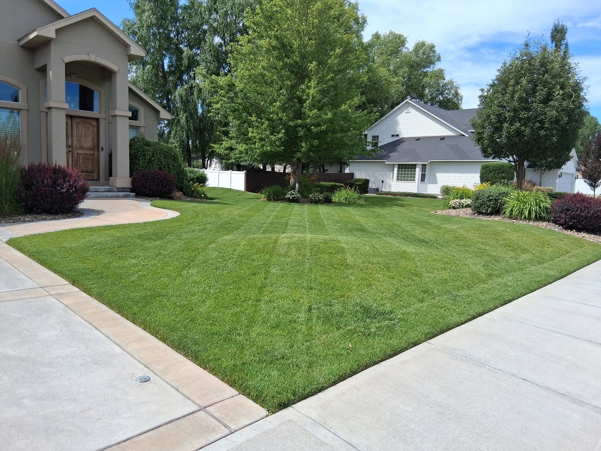Completed residential landscaping project